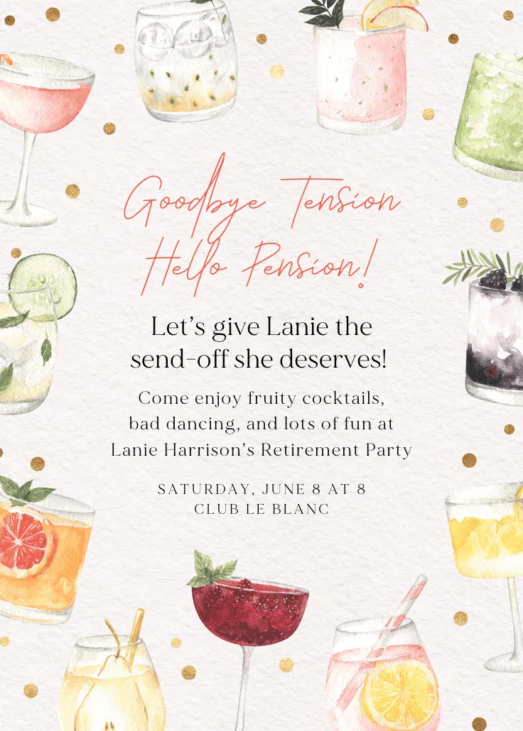 Hello pension - emeklilik &amp; veda partisi davetiyesi